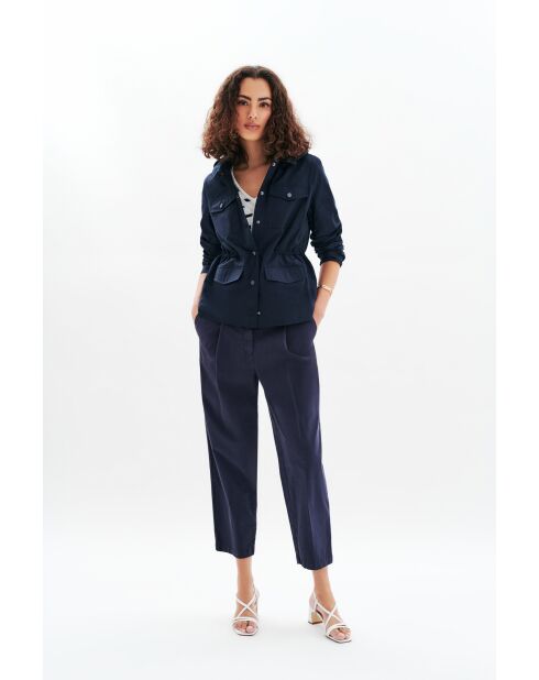 Gracy marineblauer Baumwollparka