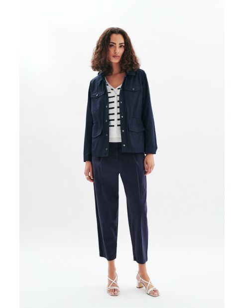 Gracy marineblauer Baumwollparka
