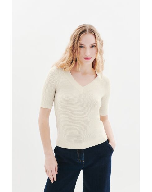 Pull en coton Levi ecru