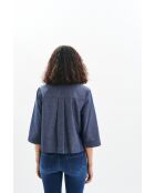 Marineblauw overhemd van katoen Calisa