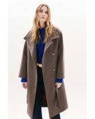 Cappotto Genie in lana tortora