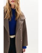 Cappotto Genie in lana tortora