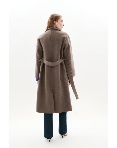Cappotto Genie in lana tortora