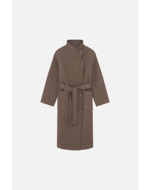 Cappotto Genie in lana tortora