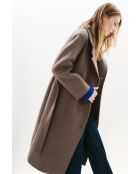 Cappotto Genie in lana tortora