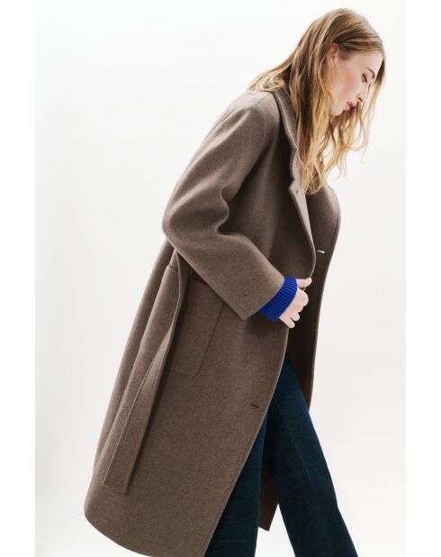 Cappotto Genie in lana tortora