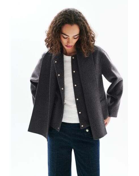 Cappotto in lana Gentiane grigio