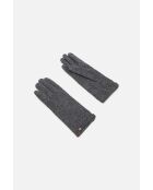 Gants en laine Rotterdam gris foncé