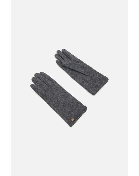 Gants en laine Rotterdam gris foncé