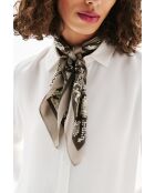 Foulard en soie Snake Soie taupe