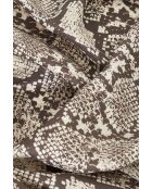 Foulard en soie Snake Soie taupe