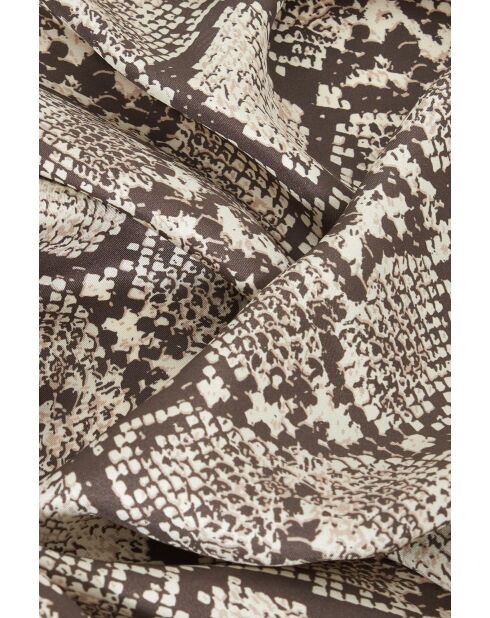 Foulard en soie Snake Soie taupe