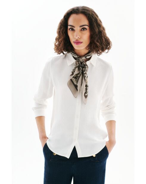 Foulard en soie Snake Soie taupe