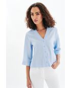Chemise en coton Calisa bleu ciel