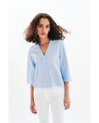 Chemise en coton Calisa bleu ciel