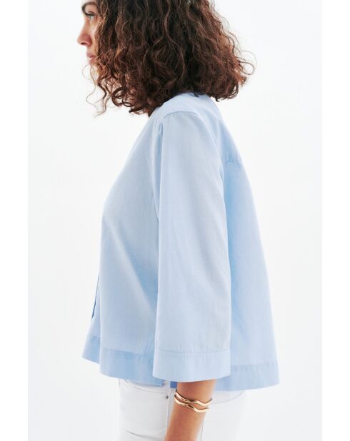 Chemise en coton Calisa bleu ciel