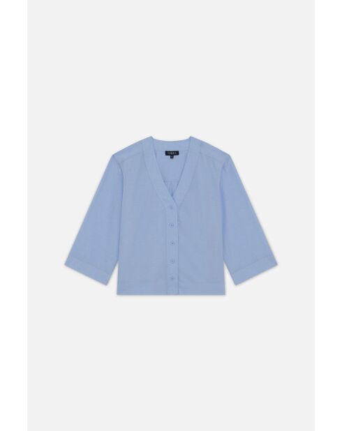 Chemise en coton Calisa bleu ciel