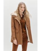 Parka Electra de algodón taupe