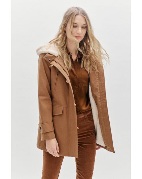 Parka Electra in cotone tortora
