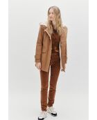Parka Electra de algodón taupe