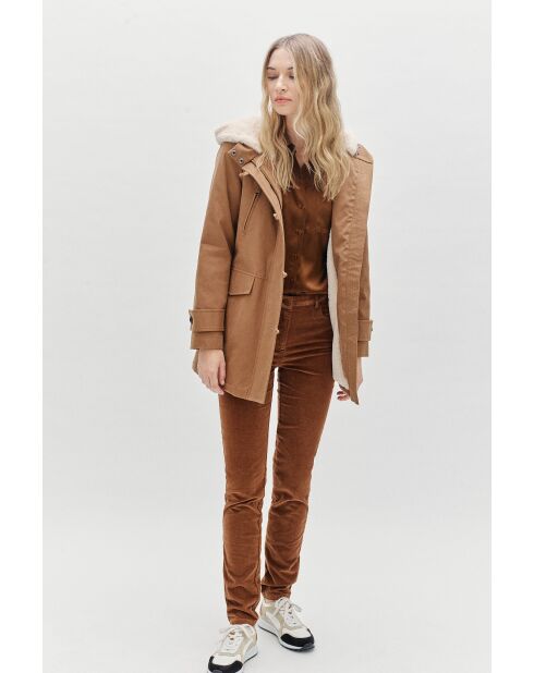 Parka Electra in cotone tortora