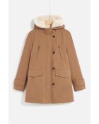 Parka Electra de algodón taupe