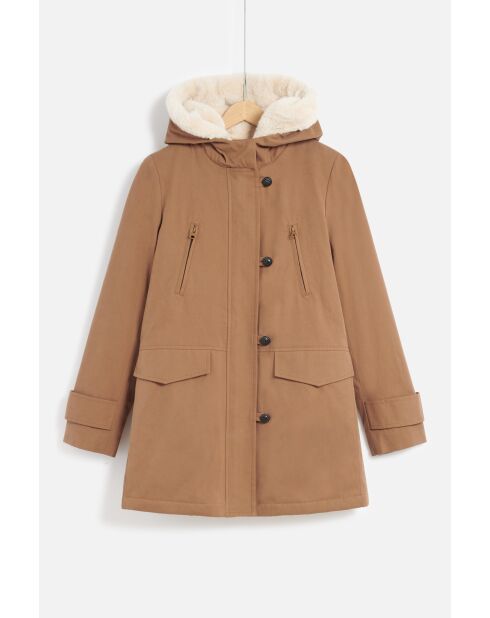 Parka Electra in cotone tortora