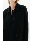Cappotto Geraldine in lana nero