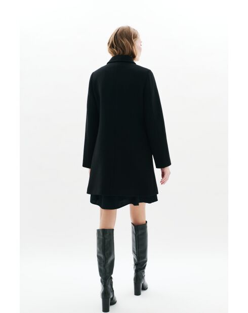 Manteau en laine Geraldine noire