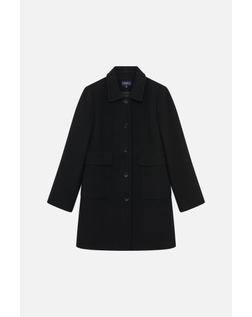 Manteau en laine Geraldine noire