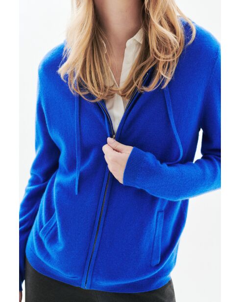 Gilet en laine Basila bleu electrique