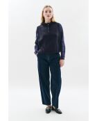Yseo marineblauer Wollponcho