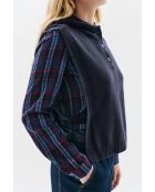 Yseo marineblauer Wollponcho