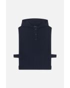 Yseo marineblauer Wollponcho