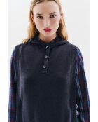 Yseo marineblauer Wollponcho