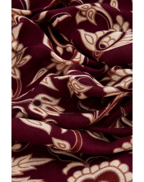 Foulard en laine Lamira bordeaux