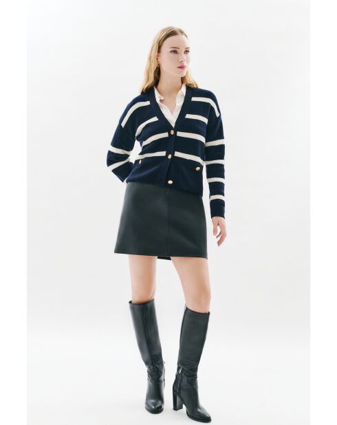 Gilet en laine Mahe bleu marine