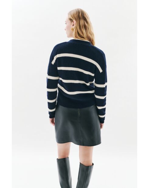Gilet en laine Mahe bleu marine