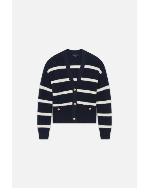 Gilet en laine Mahe bleu marine
