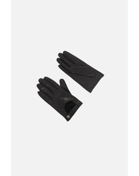 Gants Gilda noire cuir de mouton 100%
