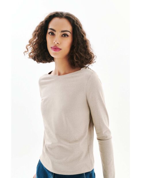 T-Shirt en coton Jade sable