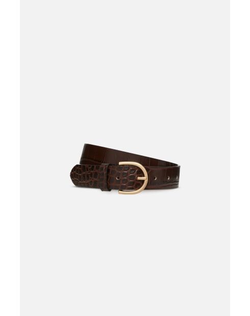 Donkerbruine riem Alix