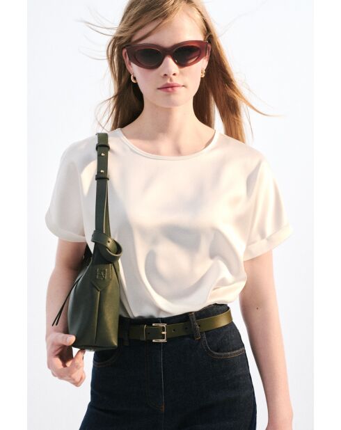 Sac Soa en cuir vert kaki