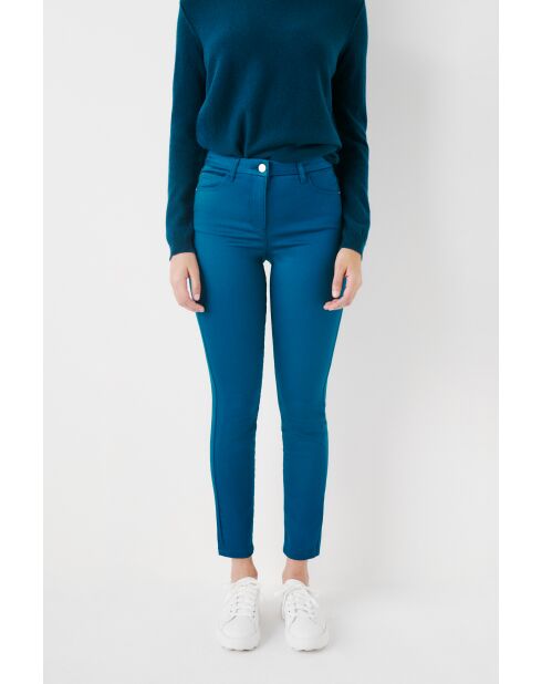 Pantalon en coton Tony bleu canard
