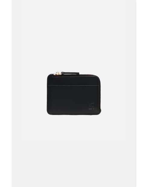 Portacarte Stanley in pelle nera