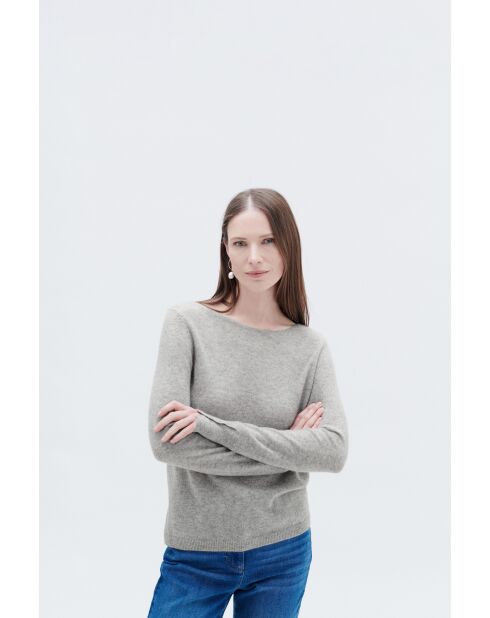 Pull Zoan gris clair cachemire
