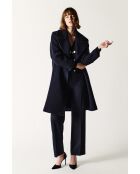 Manteau en laine Gabanone bleu marine