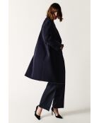 Manteau en laine Gabanone bleu marine