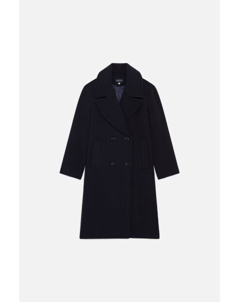 Manteau en laine Gabanone bleu marine