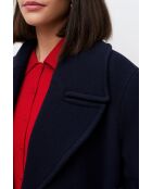 Manteau en laine Gabanone bleu marine